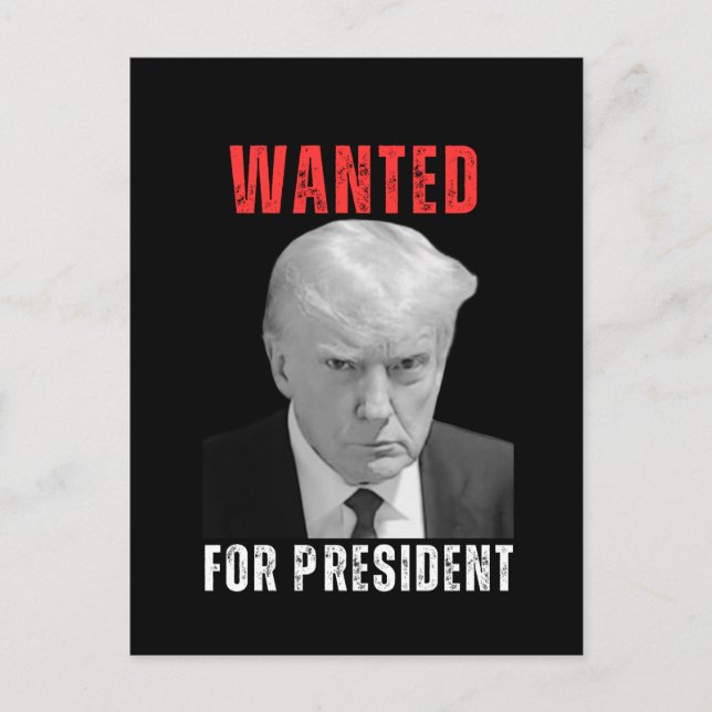Donald Trump 2024 Wollte für Präsident Postkarte (Vorderseite)