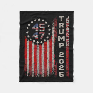Donald Trump 2025: Amerikas amerikanische Flagge b Fleecedecke