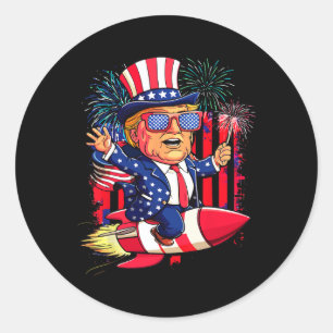 Donald Trump 2025 Glückwunsch 4. Juli Trump Amerik Runder Aufkleber
