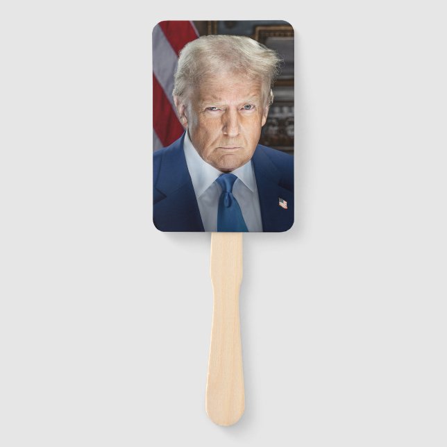 Donald Trump 2025 US-Präsident Portrait Fächer (Vorderseite)