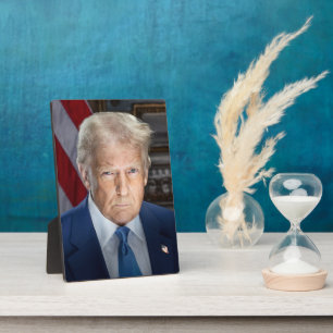 Donald Trump 2025 US-Präsident Portrait Fotoplatte