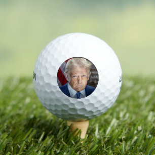 Donald Trump 2025 US-Präsident Portrait Golfball