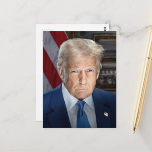 Donald Trump 2025 US-Präsident Portrait Postkarte