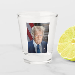Donald Trump 2025 US-Präsident Portrait Schnapsglas