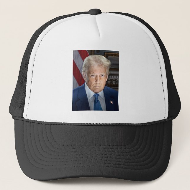 Donald Trump 2025 US-Präsident Portrait Truckerkappe (Vorderseite)