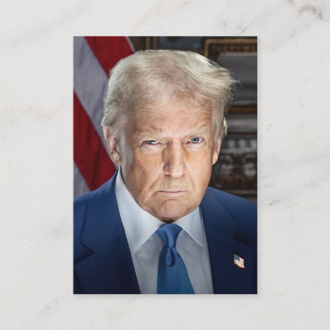Donald Trump 2025 US-Präsident Portrait Visitenkarte (Vorderseite)