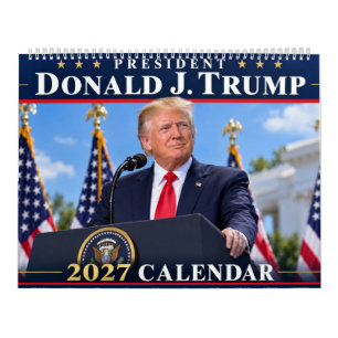 Donald Trump 2027 Kalender, Patriotisches USA-Desi Kalender