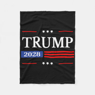 Donald Trump 2028 Präsident Amerikanische Flagge P Fleecedecke