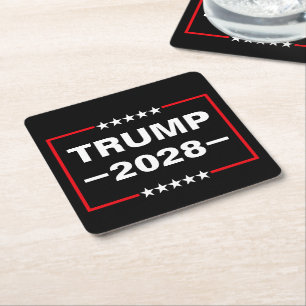Donald Trump 2028 Präsident Rechteckiger Pappuntersetzer