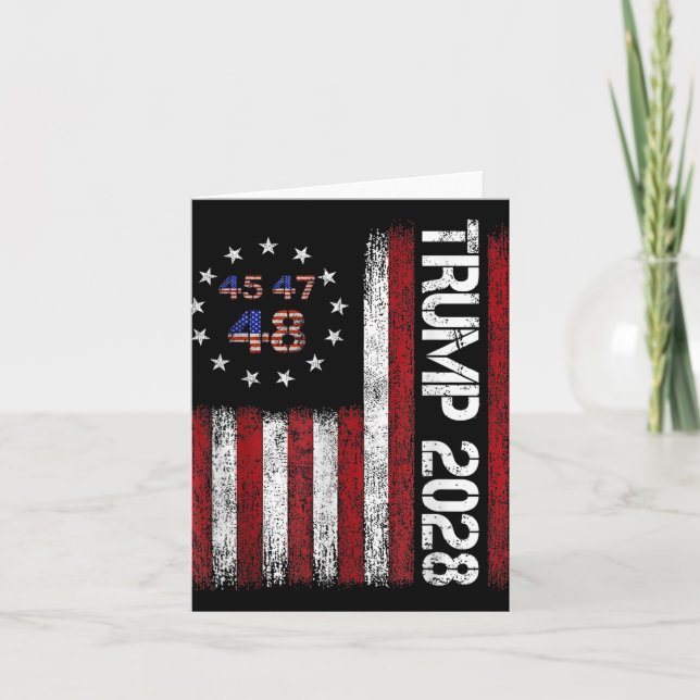 Donald Trump 2028 Trump 45 47 48. Karte (Vorderseite)