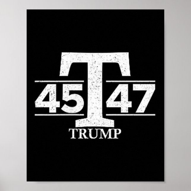 Donald Trump 45 47 45. 47. Präsident Poster (Vorne)