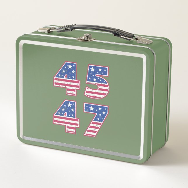 Donald Trump 45-47 Metall Brotdose (Vorderseite)