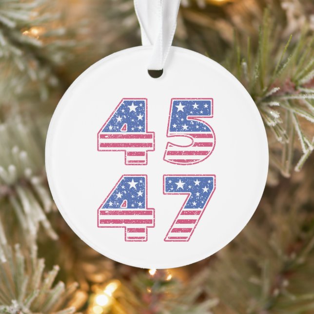 Donald Trump 45-47 Ornament (Baum)
