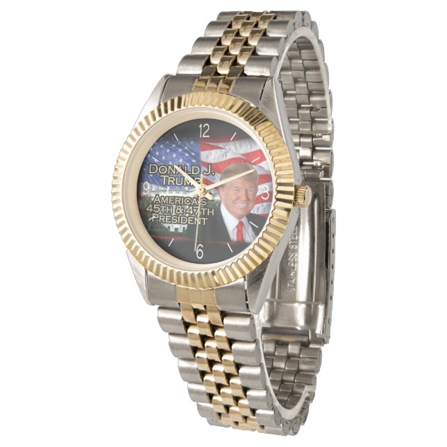 Donald Trump 45. Präsident Einweihung Keepake Armbanduhr (Schrägansicht)