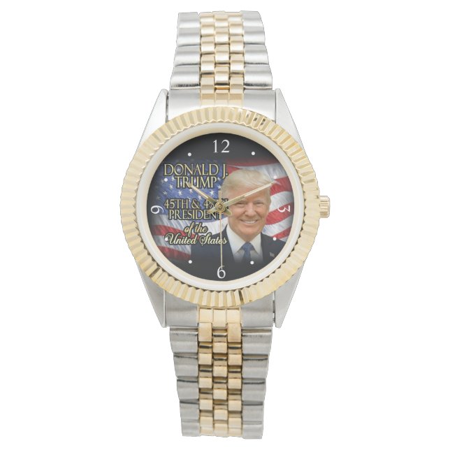 Donald Trump 45. Präsident Einweihung Keepake Armbanduhr (Vorderseite)