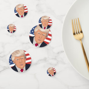 Donald Trump 45. Präsident Vereinigte Staaten auf Konfetti