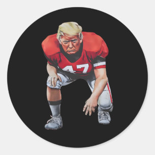 Donald Trump 47 Amerikanischer Fußballspieler Lust Runder Aufkleber