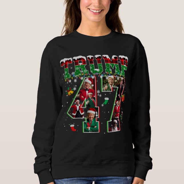 Donald Trump 47. Präsident 2024 Weihnachten Weihna Sweatshirt (Vorderseite)