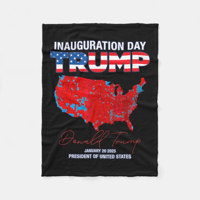 Donald Trump 47. Präsident 2025 Amtseinführung USA Fleecedecke (Vorderseite)