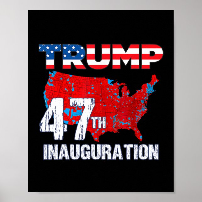 Donald Trump 47. Präsident 2025 Amtseinführung USA Poster (Vorne)