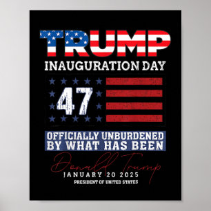 Donald Trump 47. Präsident 2025 Amtseinführung USA Poster