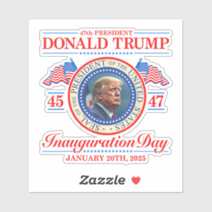 Donald Trump 47. Präsident Einweihung 2025 Aufkleber