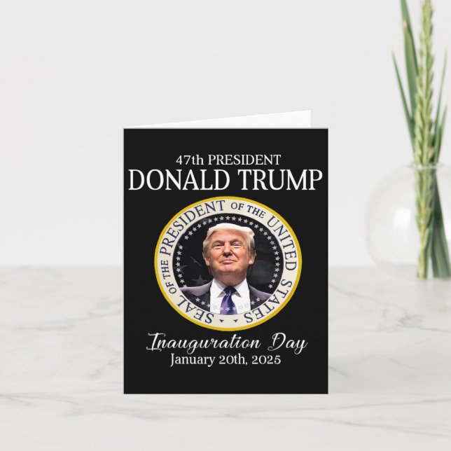Donald Trump 47. Präsident Einweihung 2025 Unterst Karte (Vorderseite)