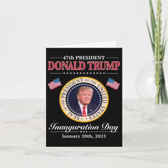 Donald Trump 47. Präsident Einweihung 2025 Unterst Karte (Vorderseite)