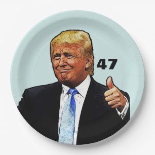 DONALD TRUMP 47. PRÄSIDENT PAPIER TELLER