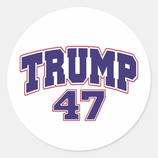 Donald Trump 47 Runder Aufkleber (Vorderseite)