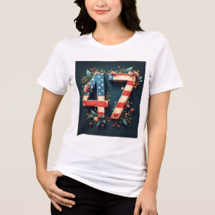Donald Trump 47 Tri-Blend Shirt
