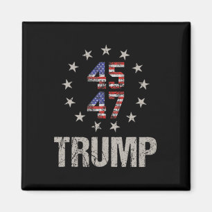 Donald Trump 47 US-Präsident 2024 Shirt Trump 47 Magnet