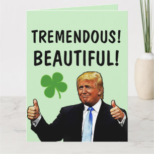 DONALD TRUMP A SURGRANDI LES CARTES DE JOUR DE ST.