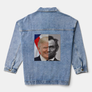 Donald Trump Abraham Lincoln Jeansjacke