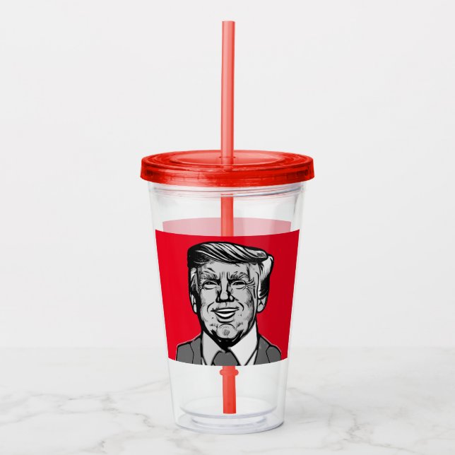 DONALD TRUMP ACRYLTRINKBECHER (Vorderseite)