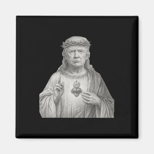 Donald Trump als Jesus - Glaube und Patriotismus f Magnet