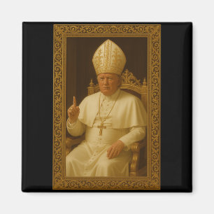 Donald Trump als Papst Vatikan Meme Magnet