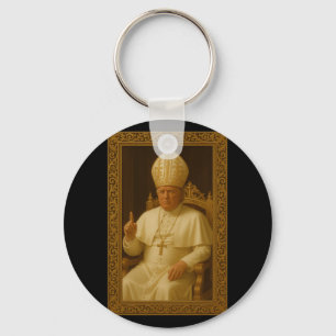 Donald Trump als Papst Vatikan Meme Schlüsselanhänger