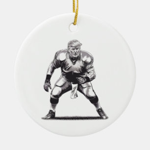 Donald Trump American Football Präsident 2025 Keramik Ornament