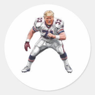 Donald Trump American Football Präsident 2025 Runder Aufkleber