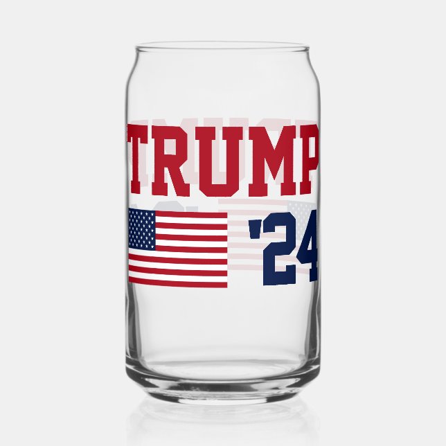 Donald Trump - Amerikanische Flagge 2024 Dosenglas (Vorderseite)