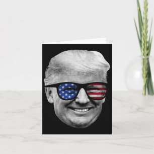 Donald Trump - Amerikanische Flagge am 4. Juli Karte