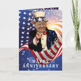 DONALD TRUMP AMERIKANISCHER FLAGGENANJÄHRIGER KARTE