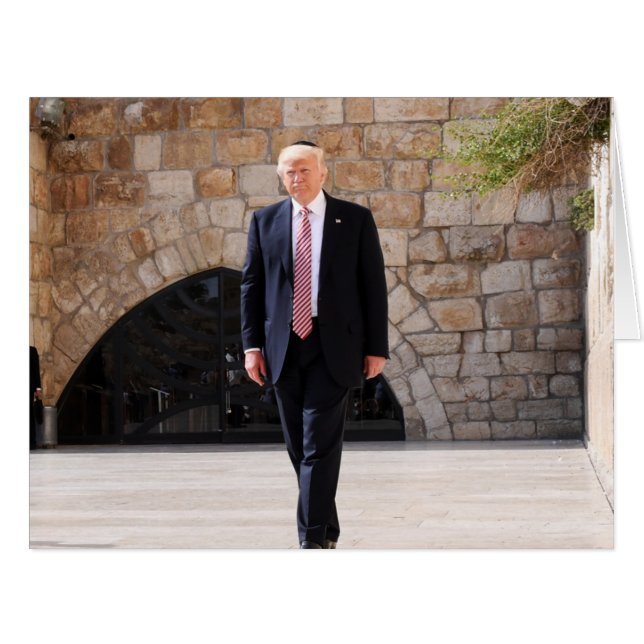 Donald Trump an der israelischen Western-Mauer (Vorderseite (Horizontal))