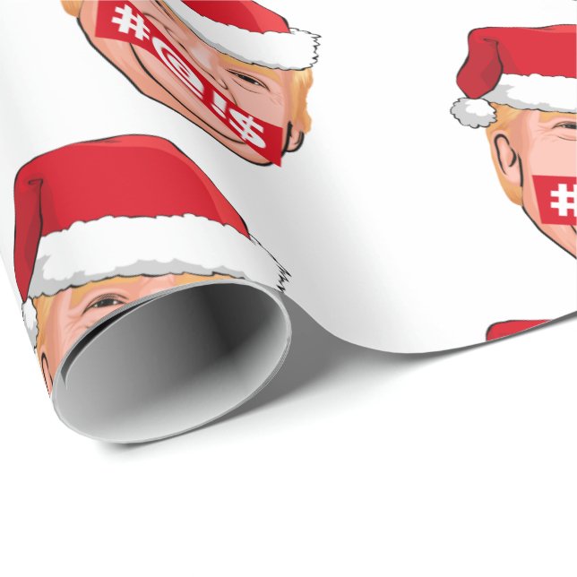DONALD TRUMP Angry Christmas Geschenkpapier (Rolleneckpunkt)