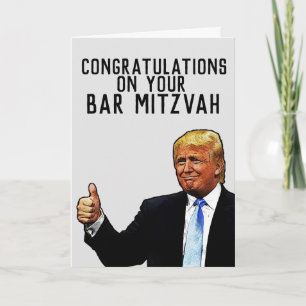 DONALD TRUMP BAR-MIZWA-KARTE KARTE