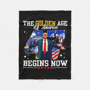 Donald Trump beginnt das goldene Zeitalter Amerika Fleecedecke