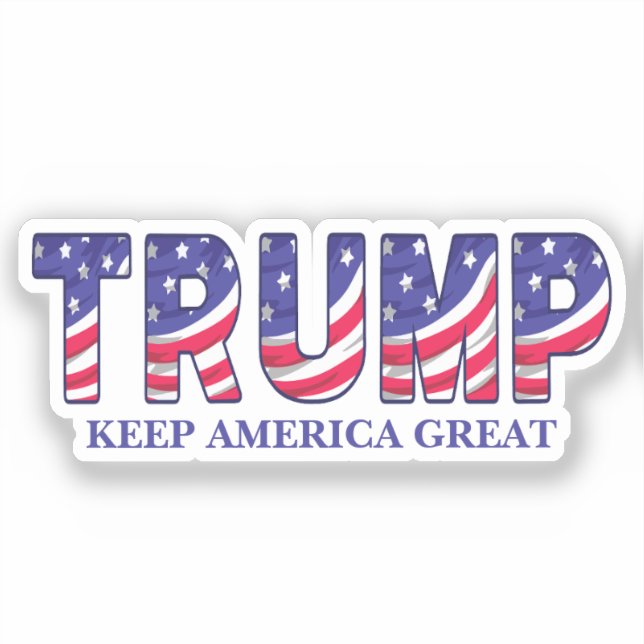 Donald Trump Behielt Amerika große Geschenkuhr Aufkleber (Vorderseite)