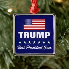 DONALD TRUMP BEST PRÄSIDENT JE CHRISTMAS ORNAMENT AUS METALL
