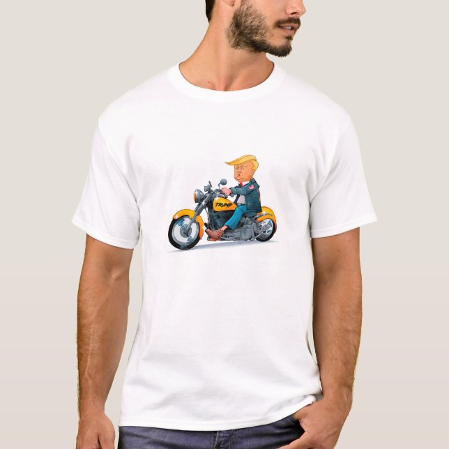 Donald Trump Biker Präsident freundlich und modern T-Shirt (Vorderseite)